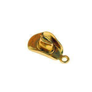Cowboy Hat, 18 Karat Gold Plated, 6 Charms per pack-Watchus