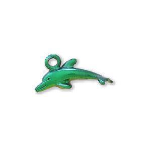Dolphin Titanium Finish Charm - 6 Pieces in a Bag only $3.00-Watchus
