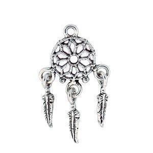 Dream Catcher Triple Silver Charm
