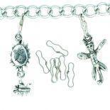 Silver Charm Clips… 12 pieces per bag
