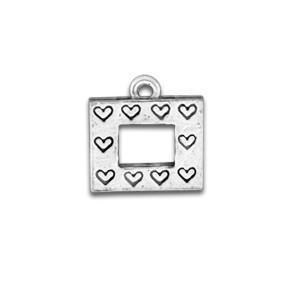 Silver Heart Picture Frame Charm-Watchus