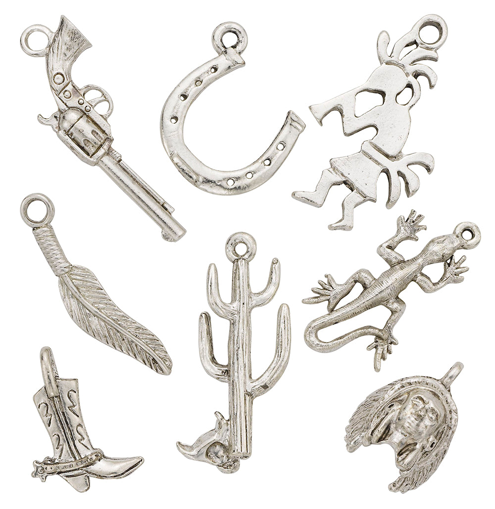 Silver Western Charms