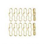 144 pieces - Gold Charm Clips