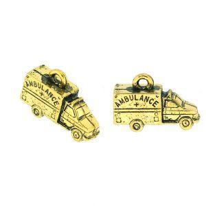 Ambulance Gold Plated Charms-Watchus