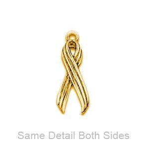Awareness Ribbon Gold Plated Charms - C045G