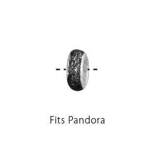 Black Spacer Beads Fit Pandora Bracelets