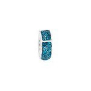 Blue Epoxy Glitter Bead Fits Pandora Charm Bracelets
