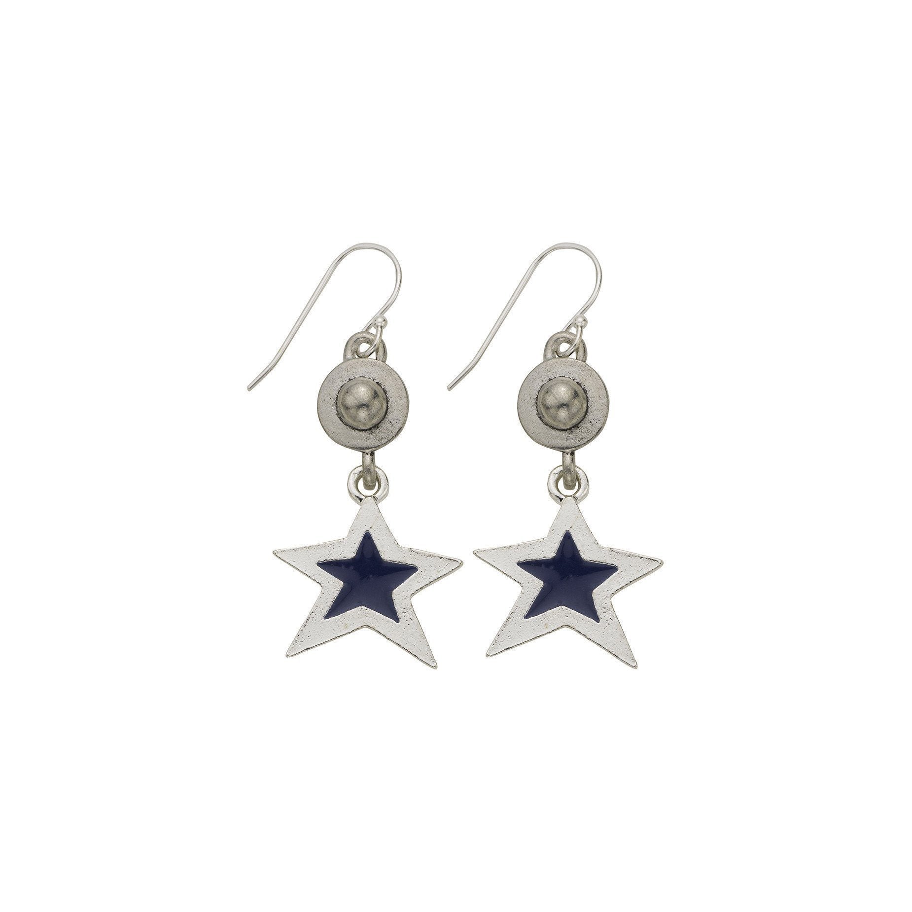 Blue Star Dome Earring