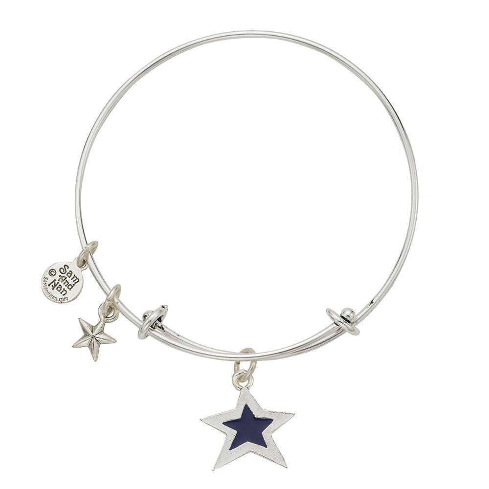 Blue Star Puff Star Bangle Bracelet-Watchus