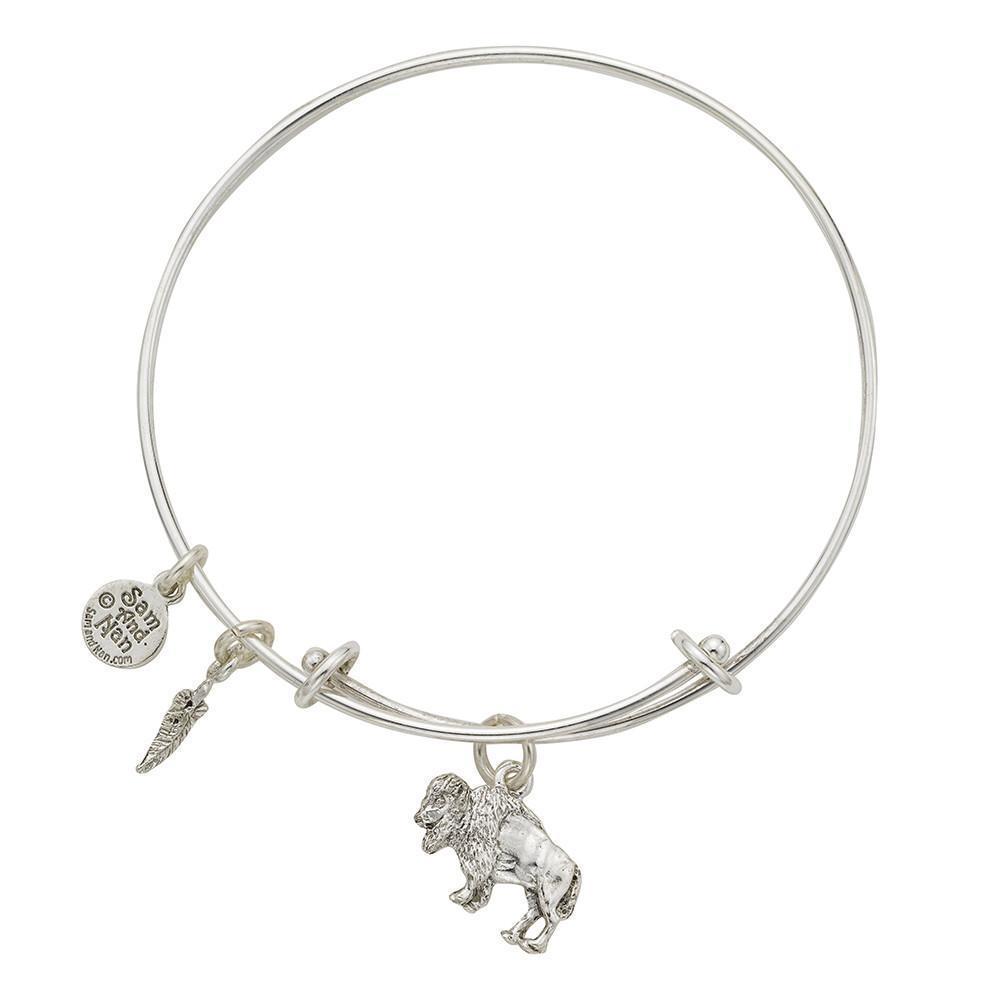 Buffalo Charm Bangle Bracelet-Watchus