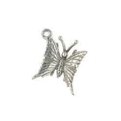 Butterfly 3D Silver Charm