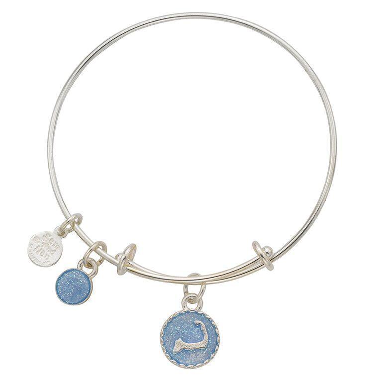 Cape Cod Blue Sparkle Bangle Bracelet
