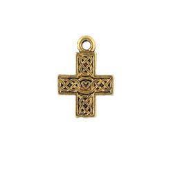 Celtic Cross Plated Gold Charms