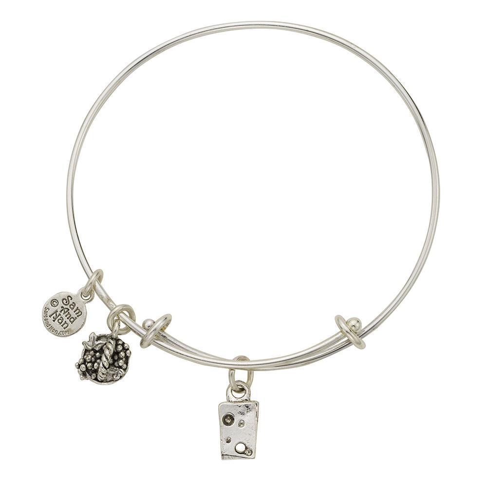 Cheese Wedge Charm Bangle Bracelet-Watchus