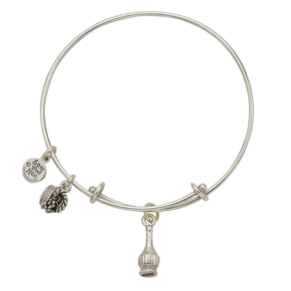 Chianti Bottle Charm Bangle Bracelet-Watchus