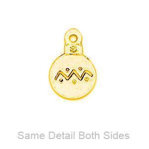 Christmas Ornament Plated Gold Charms
