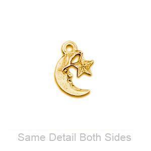 Crescent Moon Star Charms
