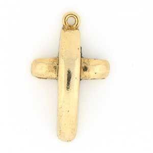Curved Cross Pendant Gold Plated