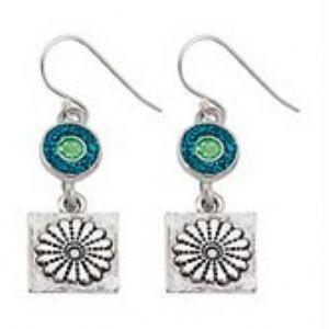 Daisy Earring-Sterling Earwires-Sterling Silver Plated