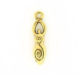 Fertility Goddess Plated Gold Charms