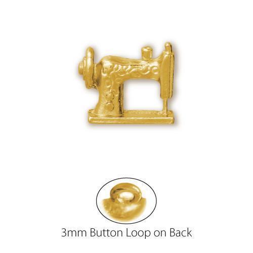 Gold Plated Sewing Machine Button-Watchus