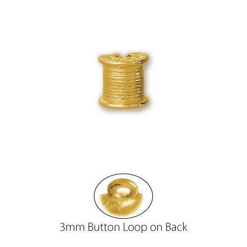 Gold Plated Spool of Thread Button-Watchus