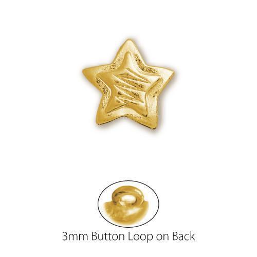Gold Plated Zig Zag Star Button-Watchus