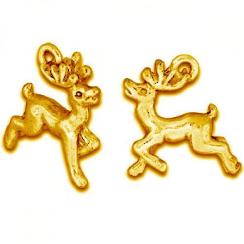 Gold Prancing Deer Charm