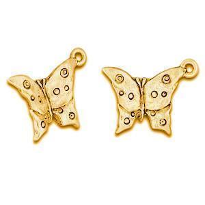 Gold Spotted Butterfly Charm