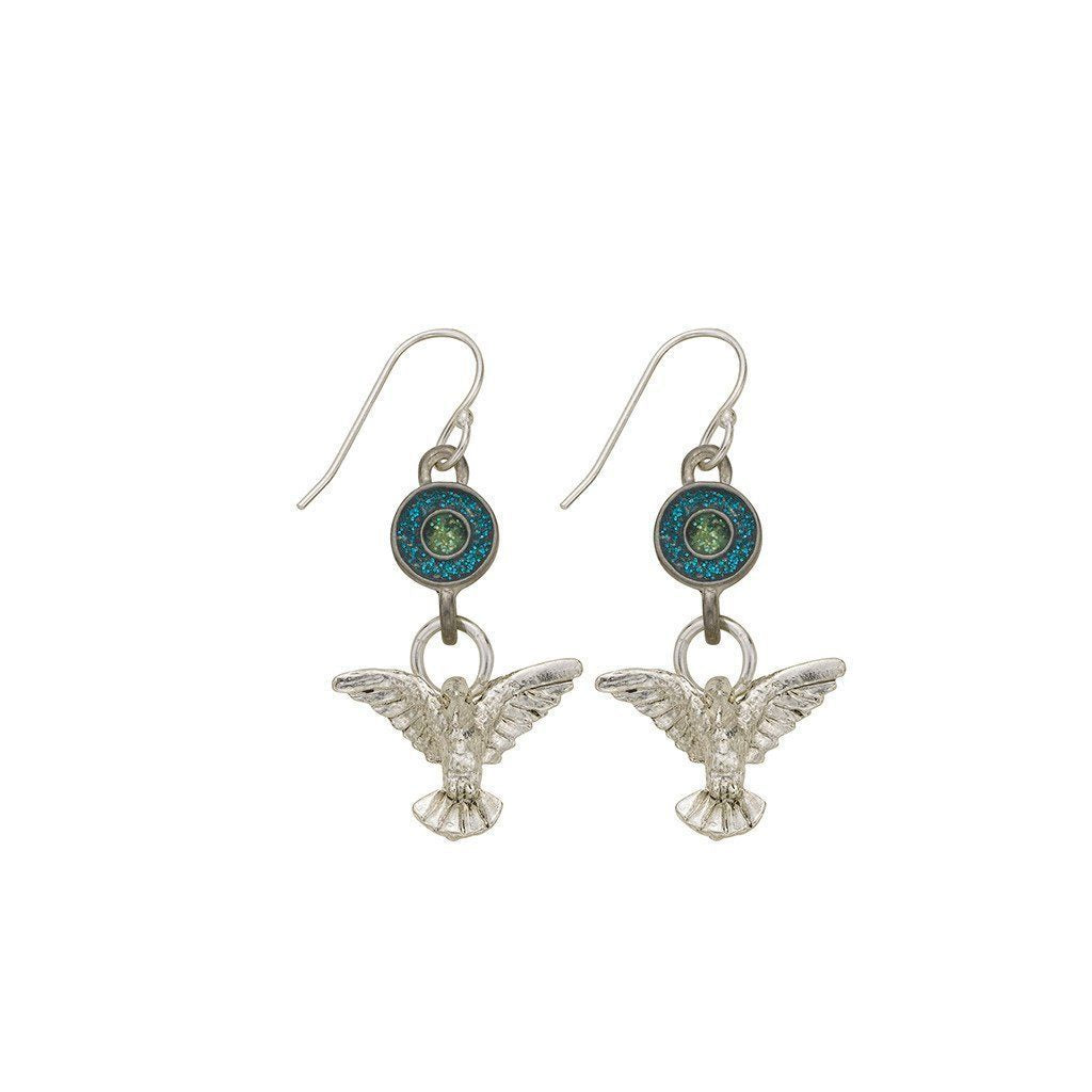 Green Hummingbird Earrings