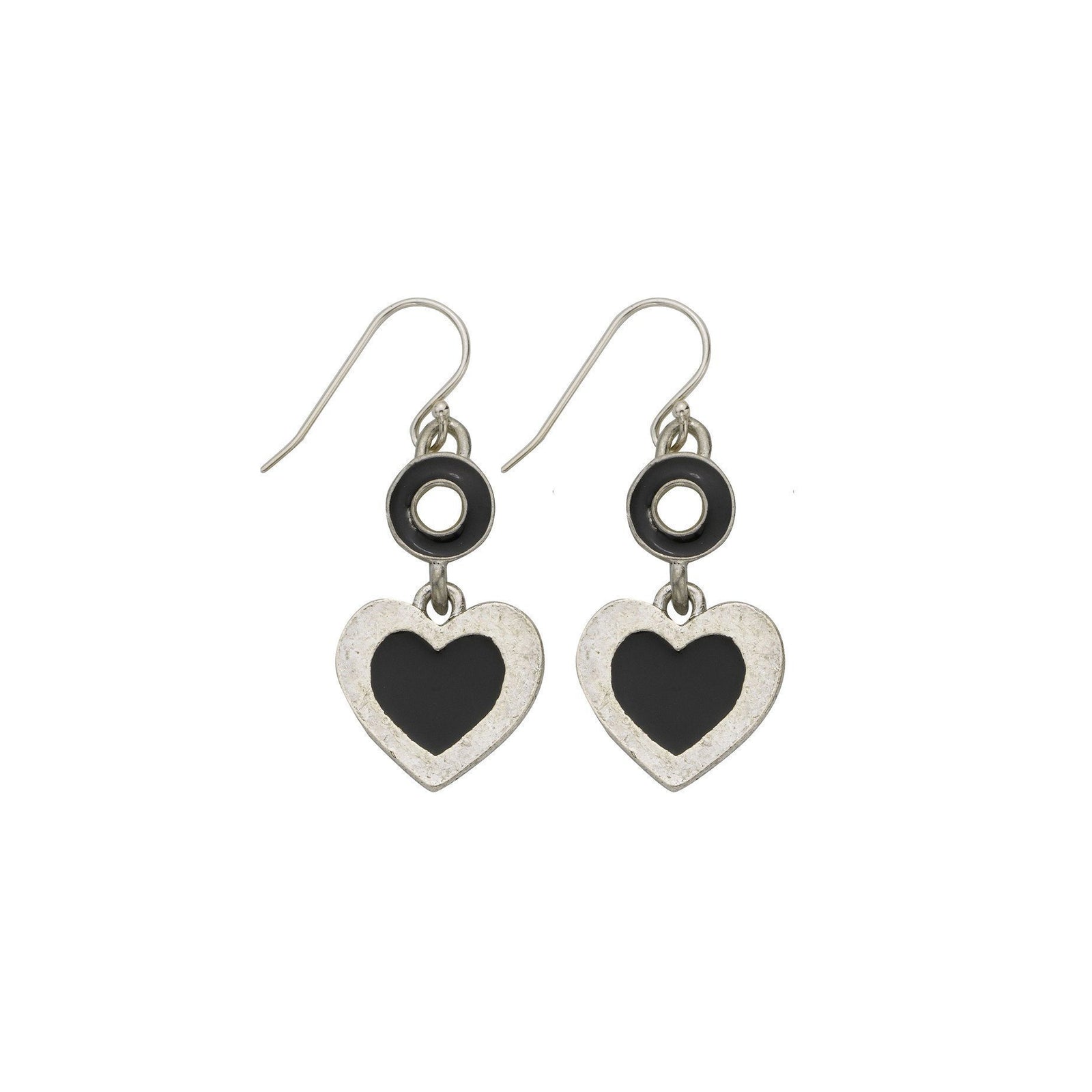 Heart Black Earrings-Watchus