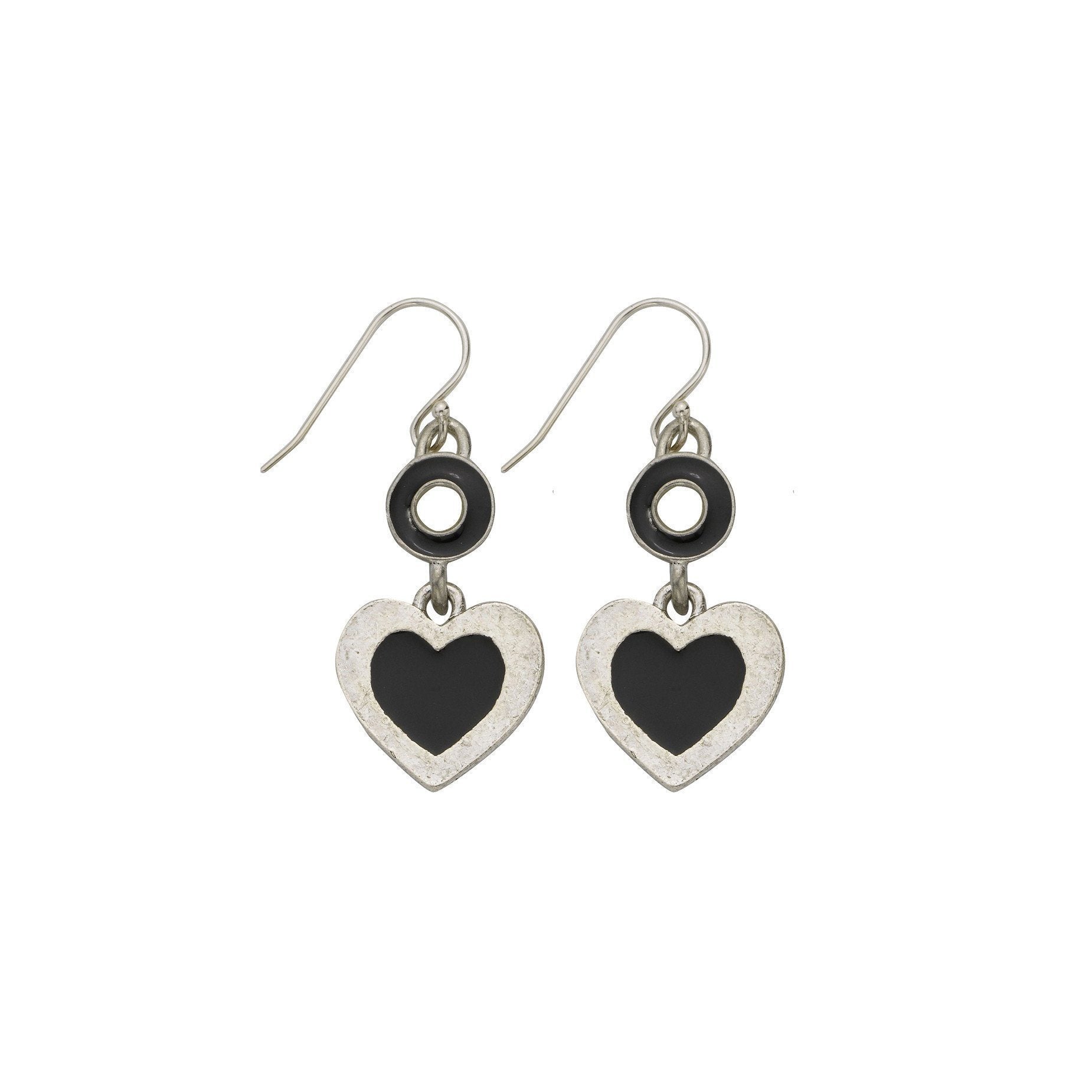 Heart Black Earrings-Watchus