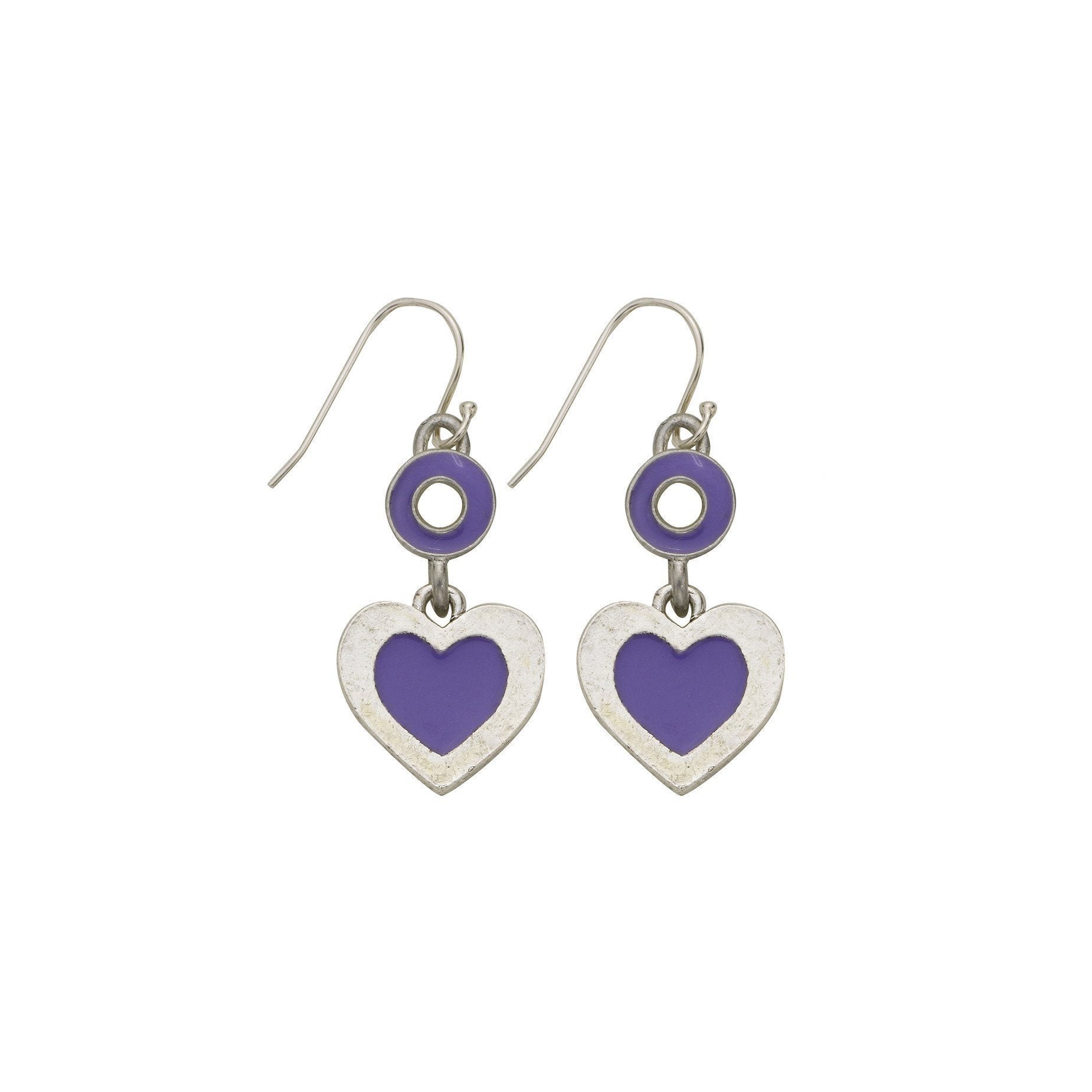 Heart Purple Earrings