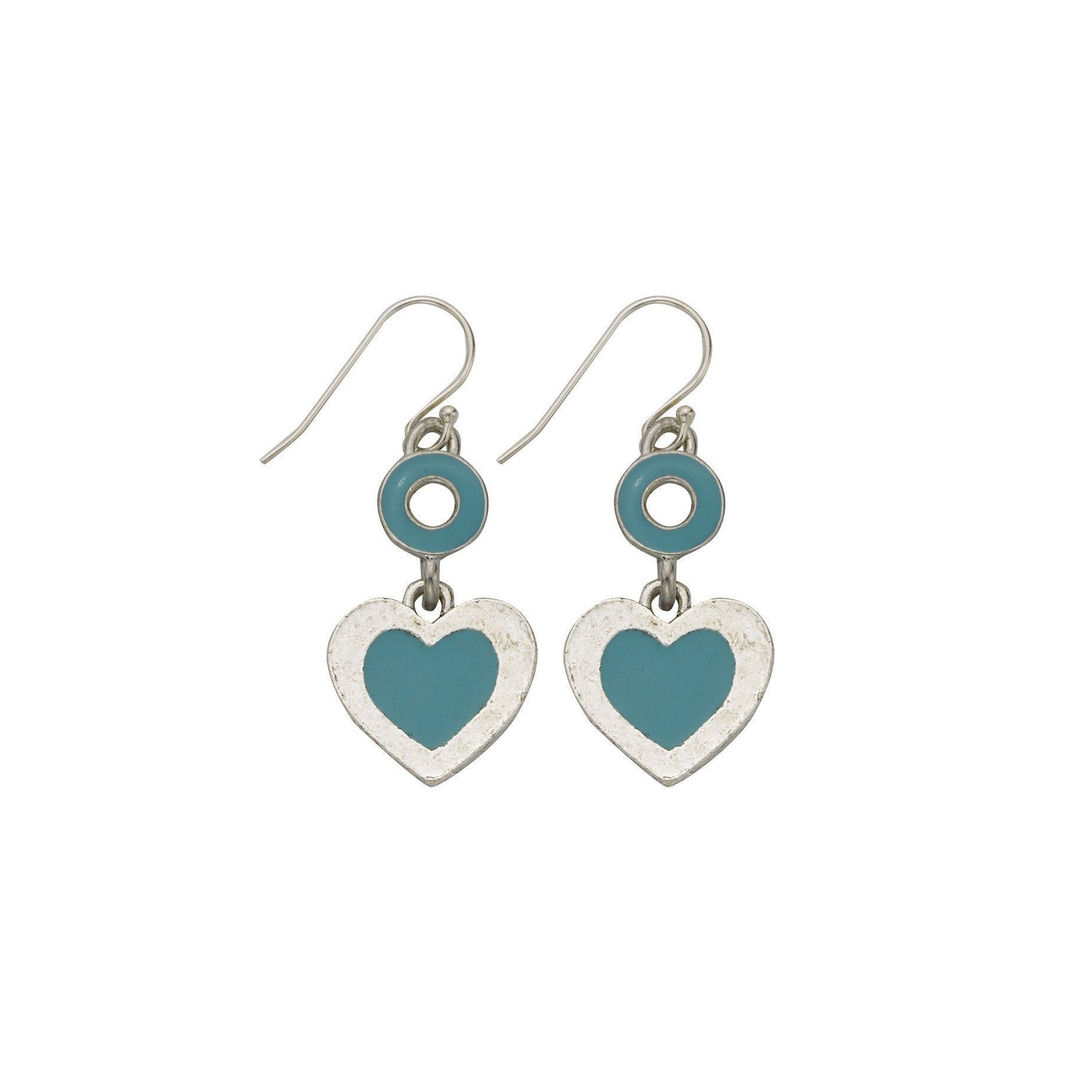 Heart Teal Earrings-Watchus
