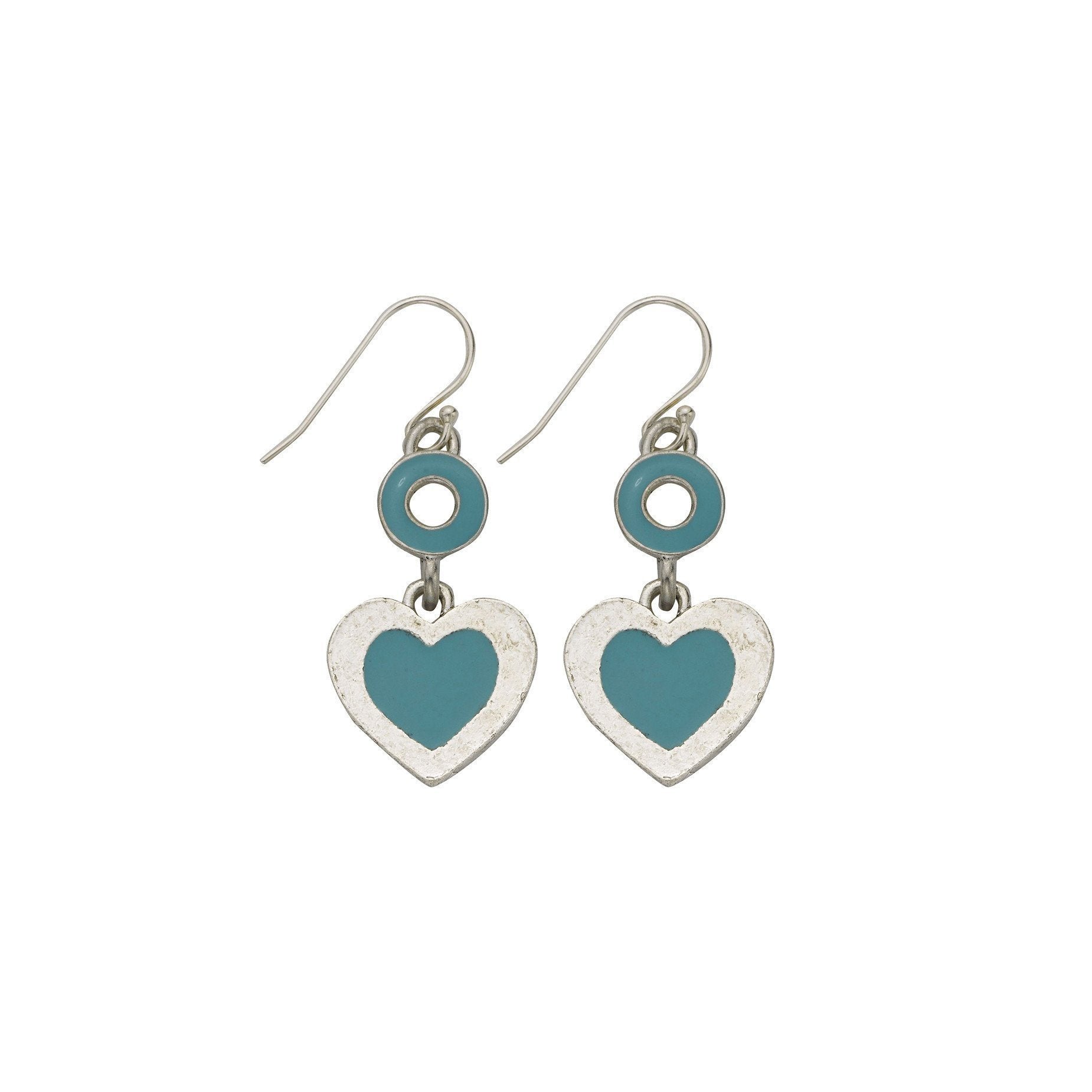 Heart Teal Earrings-Watchus