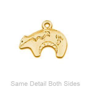 Heartline Bear Gold Plated Charms - C180G