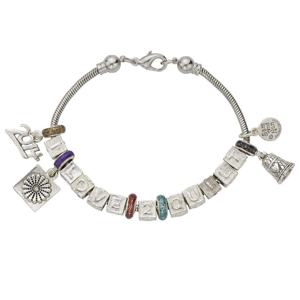 I Love 2 Quilt Colored Bracelet-Watchus