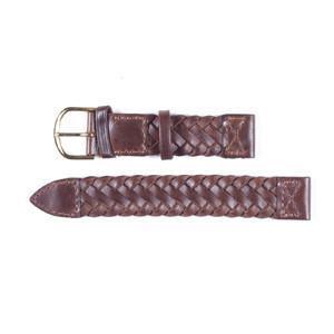 Italian Light Brown Leather Woven Band