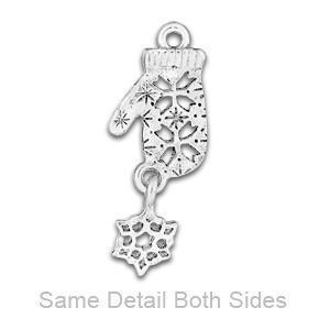 Linked Mitten with Snowflake Charm-Watchus