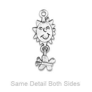 Linked Sun and Butterfly Charm