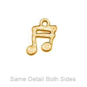 Music Note Plated Gold Charms