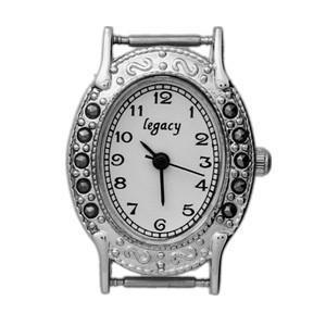 Oval Antique Marcasite Watch Face__12mm