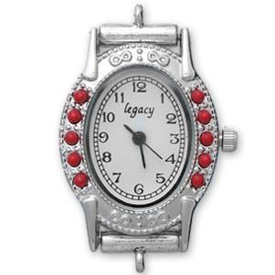 Oval Coral Watch Faces with Bracelet Watch Attachments