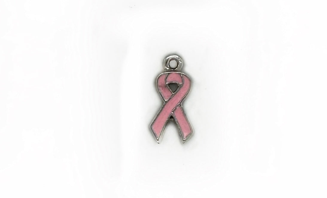 Pink Cancer Ribbon Charm
