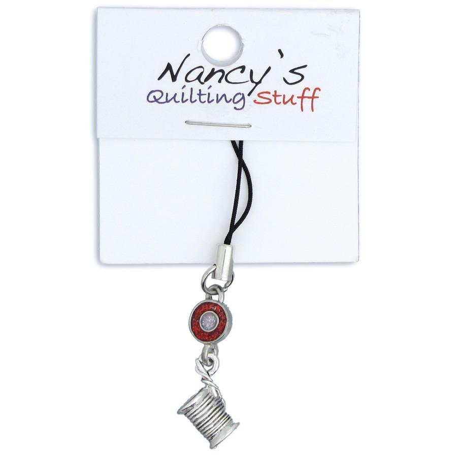 Pink Spool of Thread Scissor Charm-Watchus