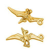 Ptaradactyl Plated Gold Charms - C710G-Watchus