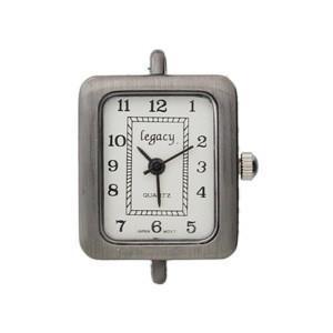 Rectangle Pewter Colored Bracelet Watch Face - Final Sale-Watchus