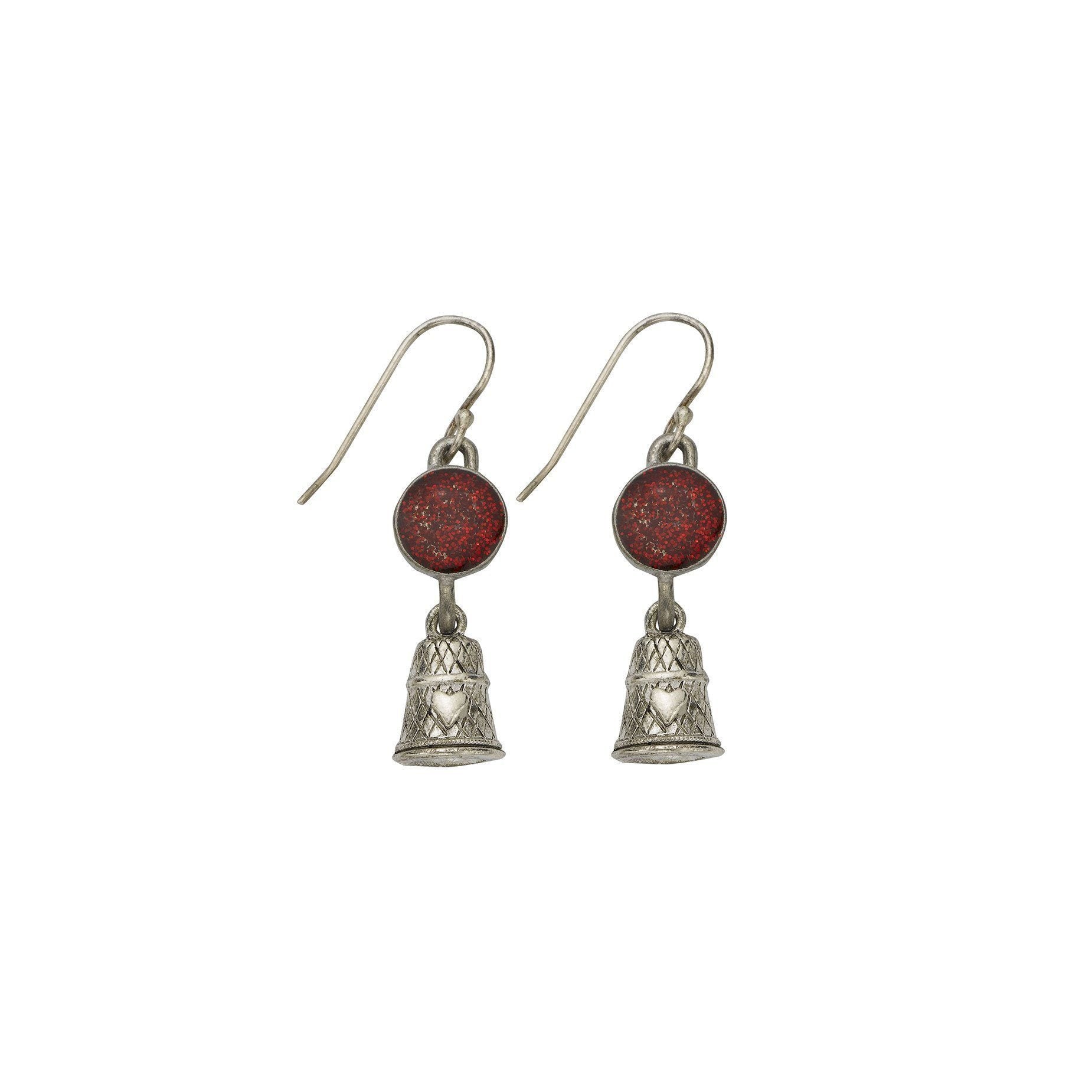 Red Thimble Earrings-Watchus