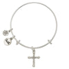 Rope Cross, Faith Charm Bangle Bracelet-Watchus