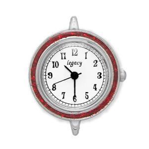 Round Bracelet Watch Faces with Red Epoxy-Watchus